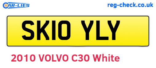SK10YLY are the vehicle registration plates.
