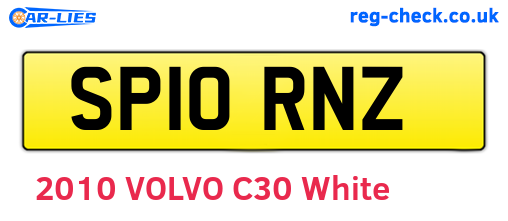 SP10RNZ are the vehicle registration plates.
