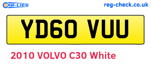 YD60VUU are the vehicle registration plates.