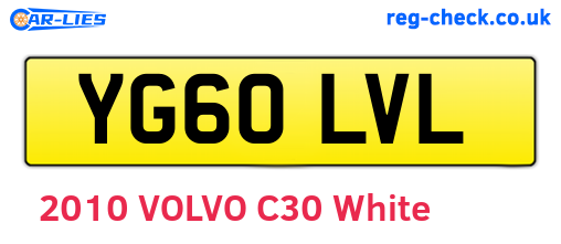 YG60LVL are the vehicle registration plates.