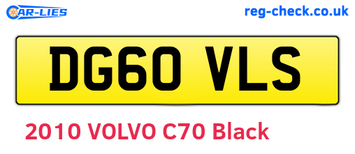 DG60VLS are the vehicle registration plates.