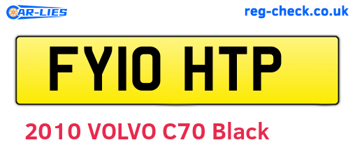 FY10HTP are the vehicle registration plates.