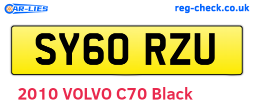 SY60RZU are the vehicle registration plates.