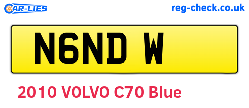 N6NDW are the vehicle registration plates.