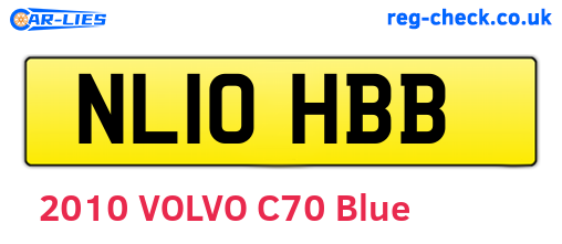 NL10HBB are the vehicle registration plates.