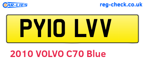 PY10LVV are the vehicle registration plates.