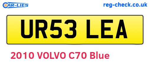 UR53LEA are the vehicle registration plates.