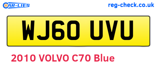 WJ60UVU are the vehicle registration plates.