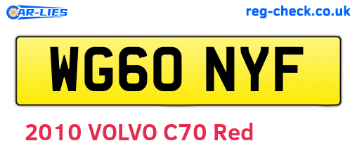 WG60NYF are the vehicle registration plates.