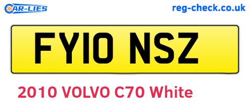 FY10NSZ are the vehicle registration plates.