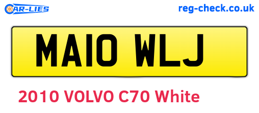 MA10WLJ are the vehicle registration plates.