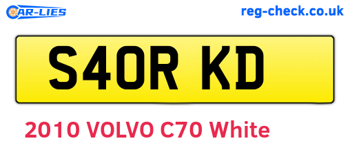 S40RKD are the vehicle registration plates.