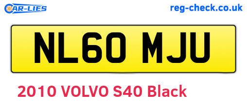 NL60MJU are the vehicle registration plates.
