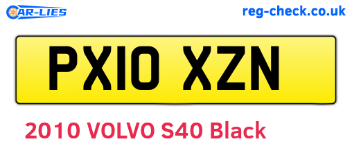 PX10XZN are the vehicle registration plates.