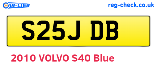 S25JDB are the vehicle registration plates.