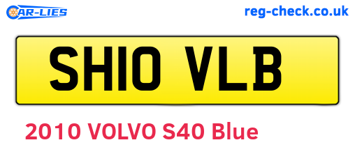 SH10VLB are the vehicle registration plates.