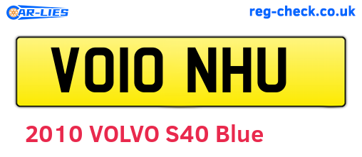 VO10NHU are the vehicle registration plates.