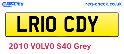 LR10CDY are the vehicle registration plates.
