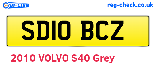 SD10BCZ are the vehicle registration plates.