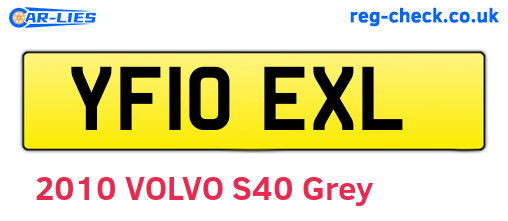 YF10EXL are the vehicle registration plates.
