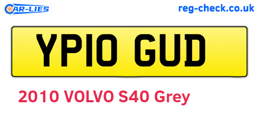 YP10GUD are the vehicle registration plates.