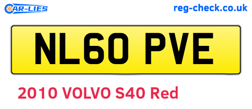 NL60PVE are the vehicle registration plates.