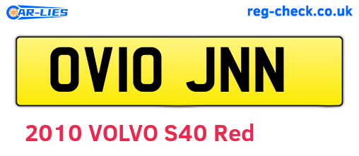 OV10JNN are the vehicle registration plates.