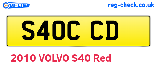 S40CCD are the vehicle registration plates.