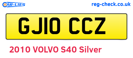 GJ10CCZ are the vehicle registration plates.