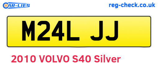 M24LJJ are the vehicle registration plates.