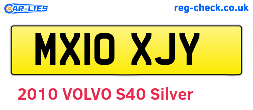 MX10XJY are the vehicle registration plates.