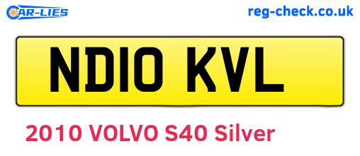 ND10KVL are the vehicle registration plates.