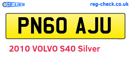 PN60AJU are the vehicle registration plates.