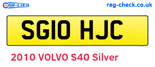 SG10HJC are the vehicle registration plates.