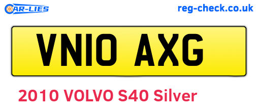 VN10AXG are the vehicle registration plates.
