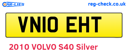 VN10EHT are the vehicle registration plates.