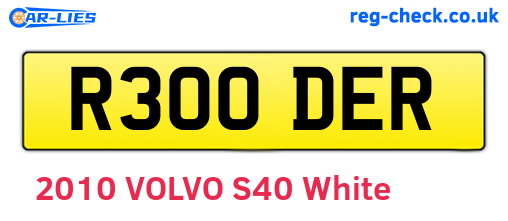 R300DER are the vehicle registration plates.