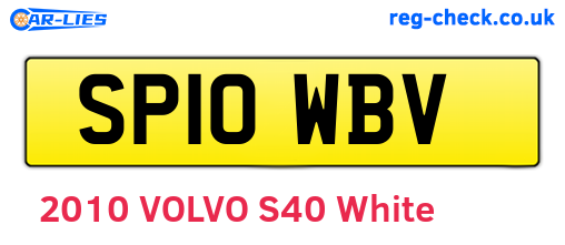 SP10WBV are the vehicle registration plates.