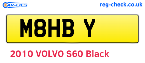 M8HBY are the vehicle registration plates.