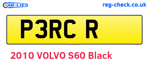 P3RCR are the vehicle registration plates.