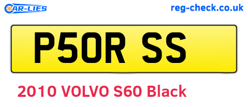 P50RSS are the vehicle registration plates.