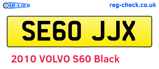 SE60JJX are the vehicle registration plates.
