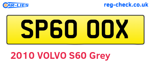 SP60OOX are the vehicle registration plates.