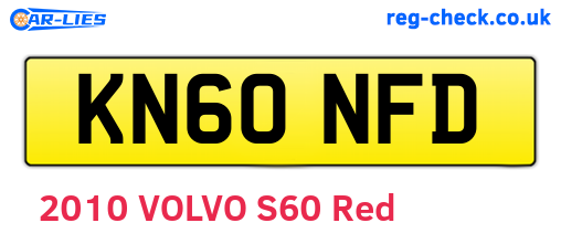 KN60NFD are the vehicle registration plates.