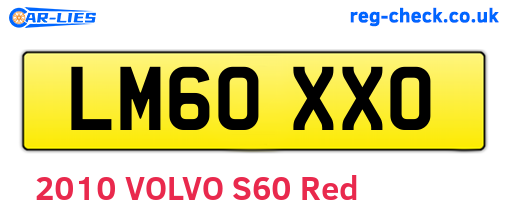 LM60XXO are the vehicle registration plates.