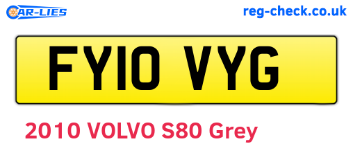 FY10VYG are the vehicle registration plates.