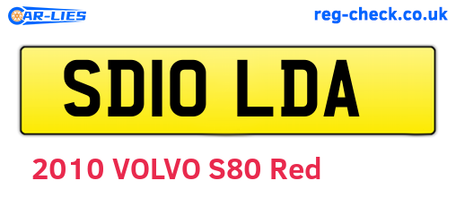 SD10LDA are the vehicle registration plates.