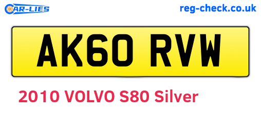 AK60RVW are the vehicle registration plates.