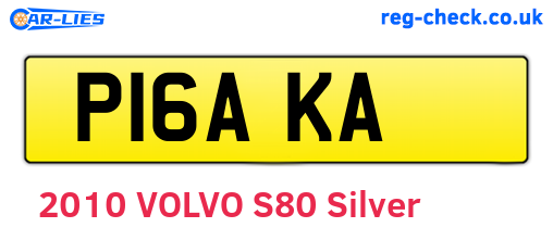 P16AKA are the vehicle registration plates.