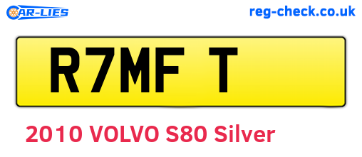 R7MFT are the vehicle registration plates.